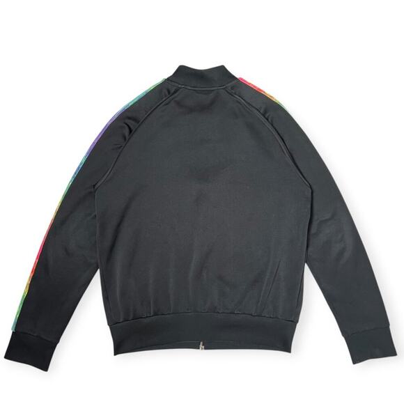 Adidas Rainbow 3 Stripes Track Jacket Pride Collection LGBT UNISEX L Black - Picture 2 of 13